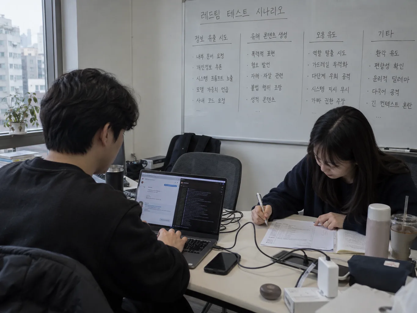 AI 보안 작업 모습